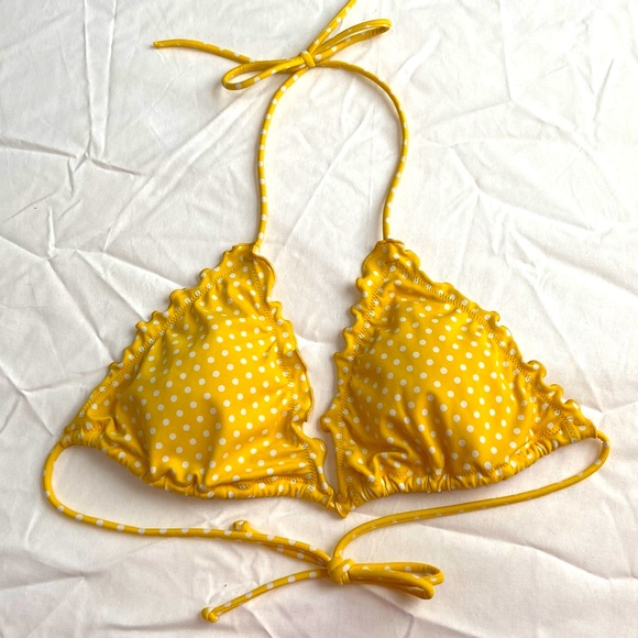 Victoria's Secret Other - Victoria’s Secret Polka Dots Triangle Bikini Top Women Size L